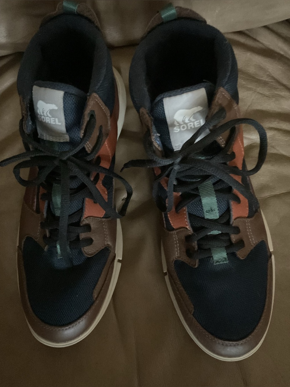 Sorel Men’s Navy, Brown & Rust Lace-Up Sneakers